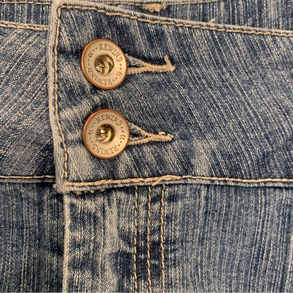 Rewind Denim Vintage Denim Mini Flare Skirt With Pockets Size 11 - Picture 4 of 13